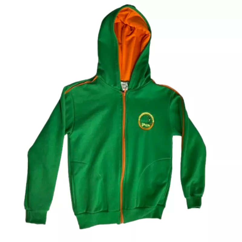 Agasalho Moletom Aberto Com Capuz Bordado